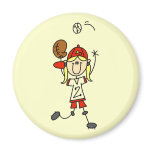 Girl Catching Baseball T-shirts and Gifts Fridge Magnet