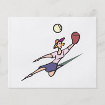 girl catching softball full color flyer