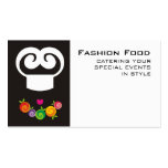 girl chef fruit necklace chef catering biz cards business cards