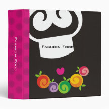 girl chef fruit necklace recipe cookbook binder