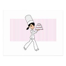 Girl Chef Print Post Cards