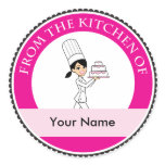 Girl Chef Print Stickers