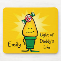 Girl Christmas Light Custom Mousepad