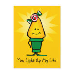 Girl Christmas Light Custom Postcard