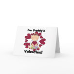 Girl Cupid Daddy's Valentine Tshirts Greeting Card