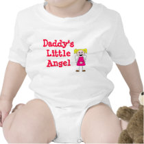 girl, Daddy's Little Angel Baby Bodysuits
