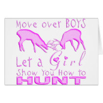 GIRL DEER HUNTING GREETING CARDS