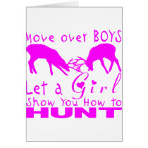 GIRL DEER HUNTING GREETING CARDS