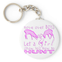 GIRL DEER HUNTING KEYCHAIN