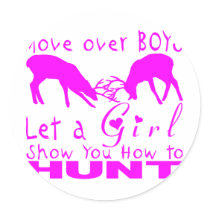 GIRL DEER HUNTING STICKERS