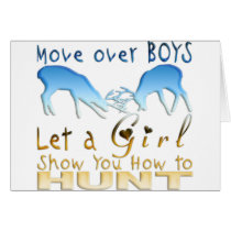 GIRL DEER HUNTINGg Card