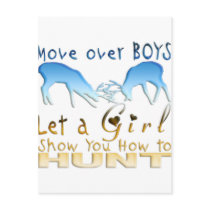 GIRL DEER HUNTINGg Postcards