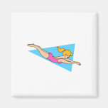 Girl Diver Fridge Magnets