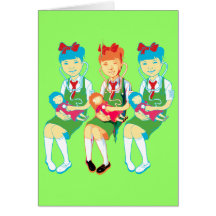 Girl Doctors and Dolls Greeting Cards