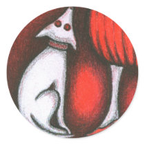 Girl & Dog stickers