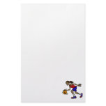 girl dribbling stationery