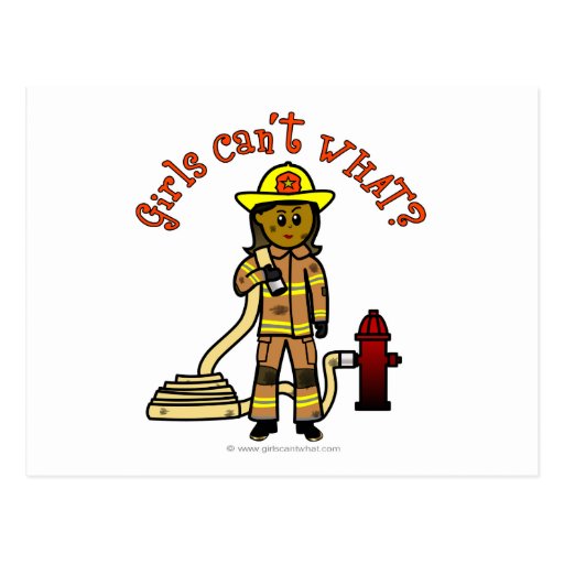 Girl Firefighter Postcard