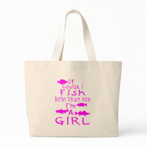 GIRL FISHING CANVAS BAG