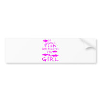 GIRL FISHING BUMPER STICKERS