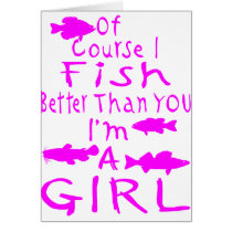 GIRL FISHING CARD