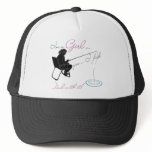 Girl Fishing Deal with it Fishing Gear Mesh Hat