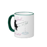 Girl Fishing Deal with it Fishing Gear Mugs