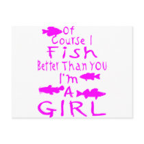 GIRL FISHING POSTCARD