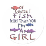GIRL FISHING stickers