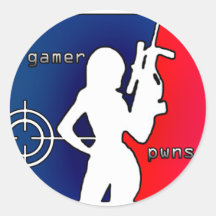 Girl Gamer Pwns You! Round Sticker