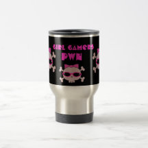 Girl Gamers pwn Skulls With Sunglasses Coffee Mugs