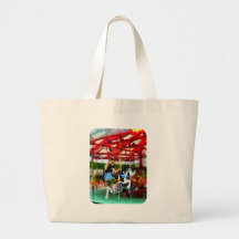Girl Getting on Merry-Go-Round Tote Bags