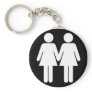 Girl + Girl Black Keychain
