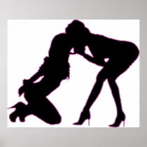 Girl - girl D/s Silhouette Poster