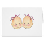 Girl Girl Twins Graphic Greeting Cards