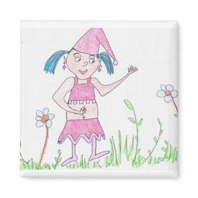 Girl Gnome Refrigerator Magnets by KatAnnette