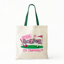 Girl Golfer In Training Tote Bag