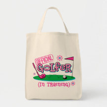 Girl Golfer In Training Bag
