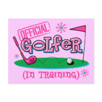 Girl Golfer In Training Postcard