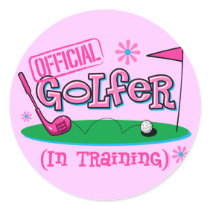Girl Golfer In Training Stickers