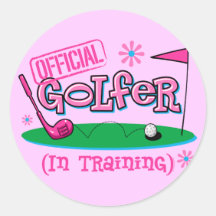 Girl Golfer In Training Stickers