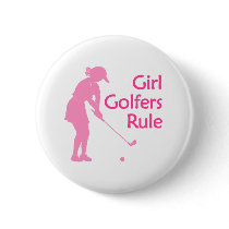 Girl Golfers Rule Buttons