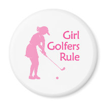 Girl Golfers Rule Fridge Magnets