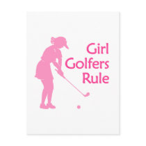 Girl Golfers Rule Post Card