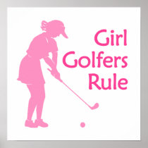 Girl Golfers Rule Posters