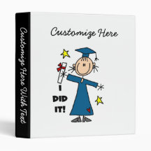 Girl Graduate Binders