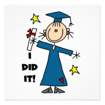 Girl Graduate Custom Announcement