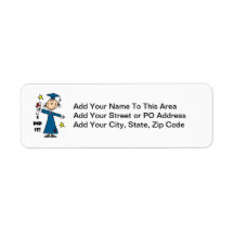 Girl Graduate Custom Return Address Label
