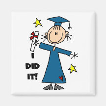 Girl Graduate Fridge Magnets