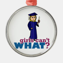 Girl Graduating Christmas Tree Ornaments