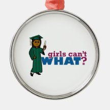 Girl Graduation in Green Ornament